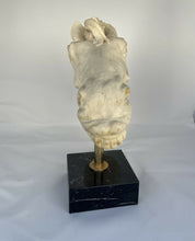Load image into Gallery viewer, Vintage Italian Art Deco Alabaster Horse Head Sculpture on Marble Base With Tags