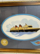 Load image into Gallery viewer, Disney Cruise Line DCL Exclusive Jumbo 8” Ship Pin Logo Set Framed Picture B67