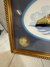 Load image into Gallery viewer, Disney Cruise Line DCL Exclusive Jumbo 8” Ship Pin Logo Set Framed Picture B67