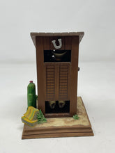 Load image into Gallery viewer, Vintage Cowboy in Outhouse Music Box Made by San Francisco Music Box Company B51