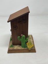 Load image into Gallery viewer, Vintage Cowboy in Outhouse Music Box Made by San Francisco Music Box Company B51
