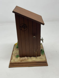 Vintage Cowboy in Outhouse Music Box Made by San Francisco Music Box Company B51