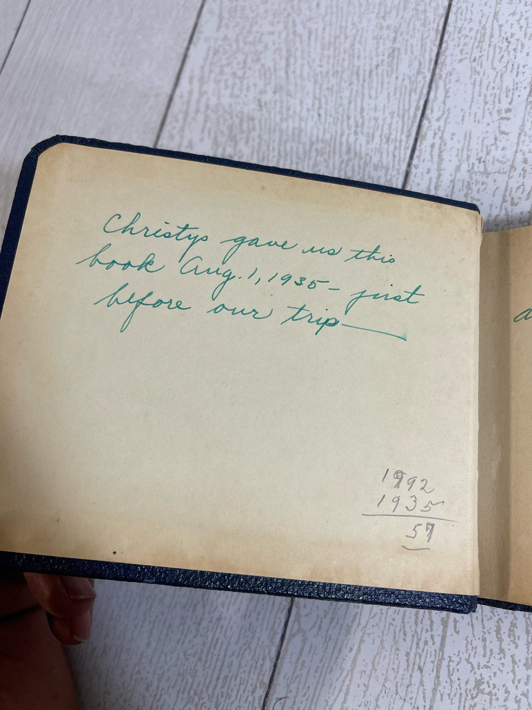 1935 Hand Written Travel log very interesting and fun read B70