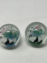 Load image into Gallery viewer, Glass Panda paperweight B50