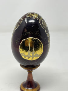 Hand Lacquered Painted  St. Petersburg Wooden Egg B50