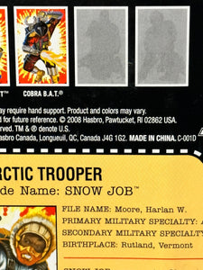 GI Joe Cartoon Series Snow Job Arctic Trooper (2008) Hasbro 3.75 Inch Figure