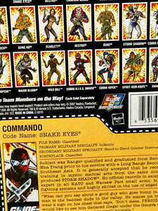 G.I. Joe 25th Anniversary Foil Card 'Snake Eyes' Commando (v.34)