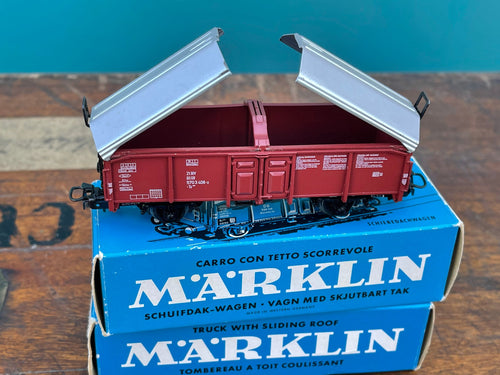 Märklin 4619 Sliding Roof Wagon Freight Car Ts 851 DB AC Top! Boxed