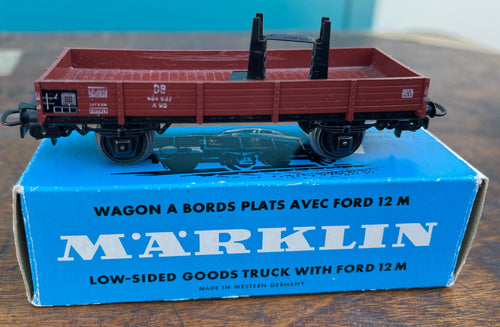 M&B Marklin HO 4504 flat car without Ford 20 M as load NOS