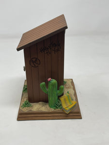 Vintage Cowboy in Outhouse Music Box Made by San Francisco Music Box Company B51
