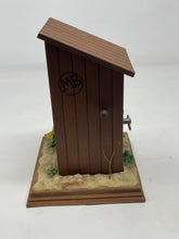 Load image into Gallery viewer, Vintage Cowboy in Outhouse Music Box Made by San Francisco Music Box Company B51