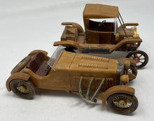 Load image into Gallery viewer, Vintage Car Club of America Lot OF 2 Wood Models From Kits BY XACTO B52