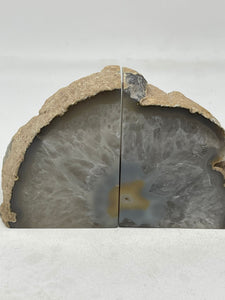 Vintage Geode Quartz Bookends B52