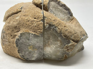 Vintage Geode Quartz Bookends B52