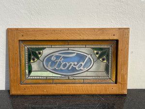 Vintage Custom Ford stained glass! Rare!!