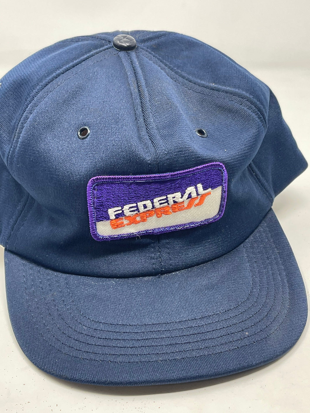 Vintage 90’s FEDERAL EXPRESS FedEx navy snapback hat B51