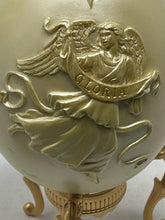 Load image into Gallery viewer, Gloria Holy Family Nativity Diorama Gold Musical Egg on stand B54