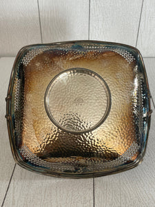 Martele Meriden International Silverplate Basket Intricate Reticulated Design
