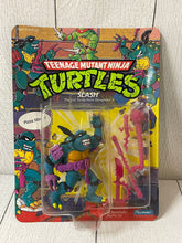 Load image into Gallery viewer, Rare Almost Mint Vintage 1990 TMNT Ninja Turtles Slash Pink Belt Variant Playmates Action Figure BB