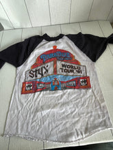 Load image into Gallery viewer, Vintage 1981 Styx World Tour Concert Tee, ‘81 Styx Band Baseball Tee.