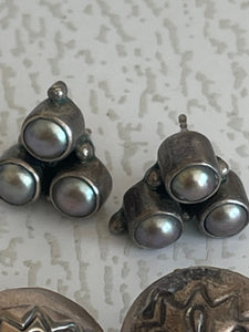 Vintage Sterling Silver Earrings Lot of (3 sets)