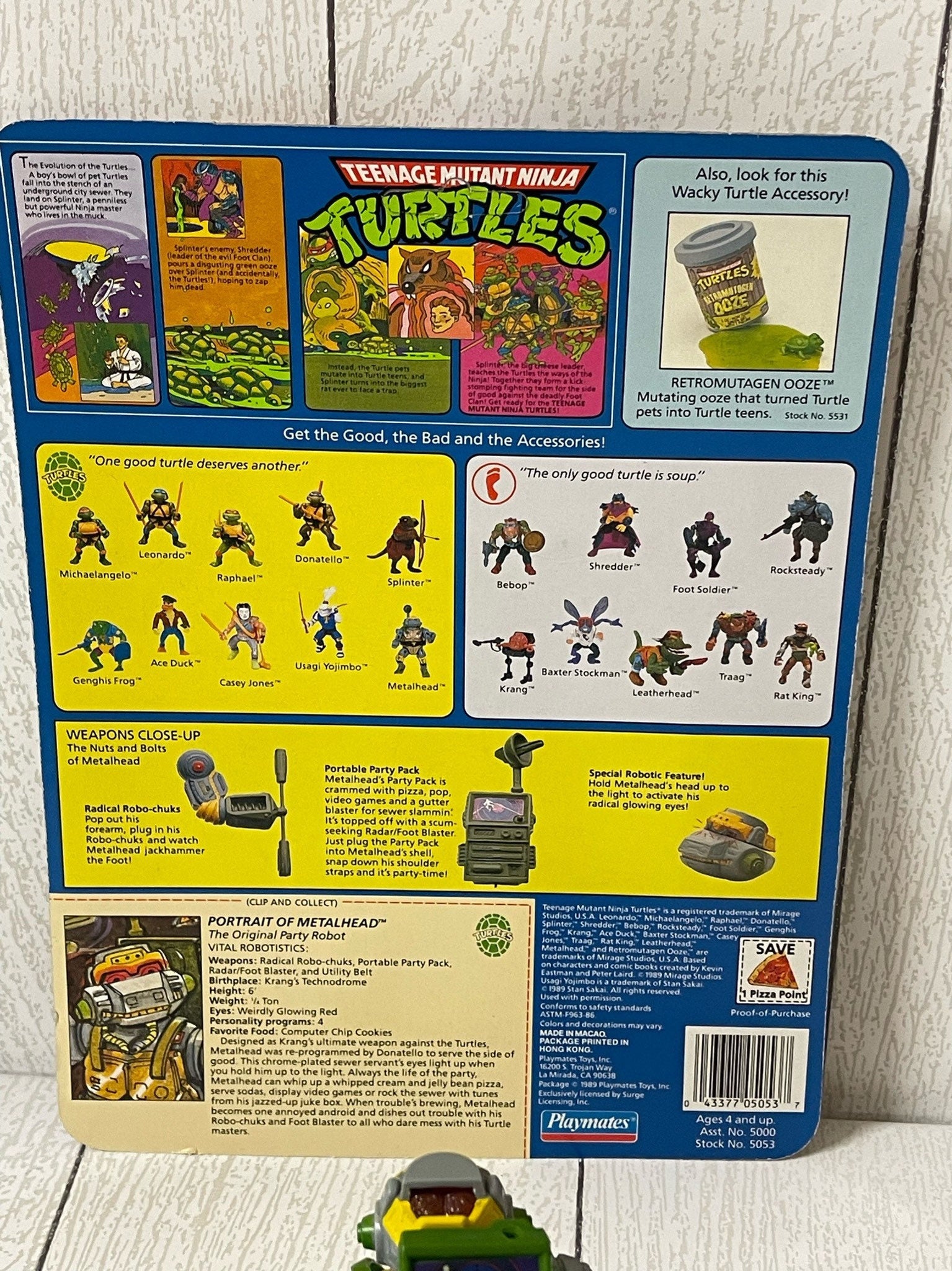 1989 Playmates TMNT Teenage Mutant Ninja Turtles Metalhead