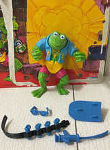 Load image into Gallery viewer, Genghis Frog 100% Complete 1989 Teenage Mutant Ninja Turtle Vintage Playmates BB