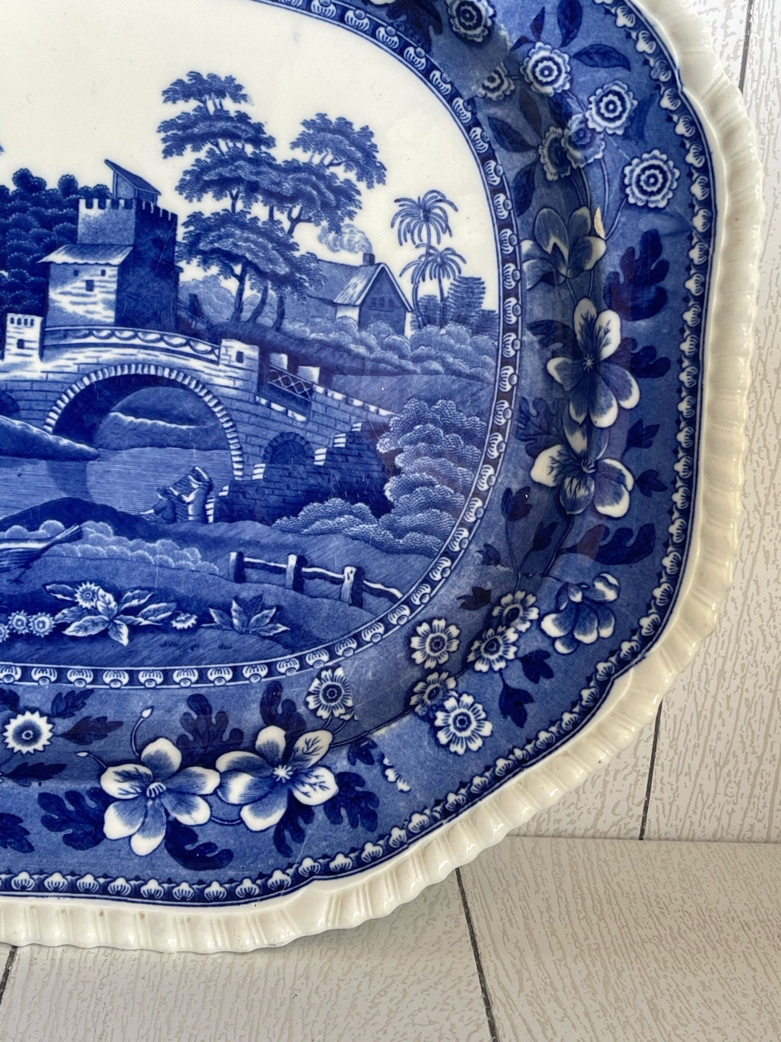 Copeland Spode Tower Blue (GADROON) Large Oval Serving Platter