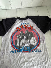 Load image into Gallery viewer, Vintage 1981 Styx World Tour Concert Tee, ‘81 Styx Band Baseball Tee.