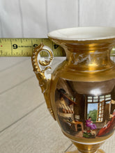 Load image into Gallery viewer, Two Old Paris Porcelain Vases with Figural and Countryside Scenes,B62