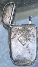 Load image into Gallery viewer, Vintage / Antique Sterling Silver Repousse Match Safe Vesta Case B71
