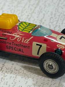 Vtg FORD LOTUS 1960’s Shackman NY Japan Tin Litho Powered WindUp Race Car mint B68