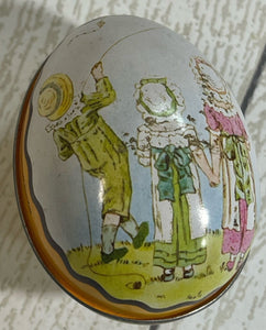 Vintage Ian Logan Designs Swiss Made Tin Easter Egg 2.25" B69