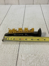 Load image into Gallery viewer, 24k Gold Plated Locomotive Train Figurine on 6” Spike Railroad B64