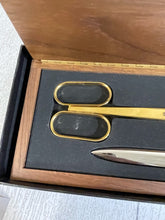Load image into Gallery viewer, Vintage Solingen Germany Scissors &amp; Letter Opener in Wood Display Box B70