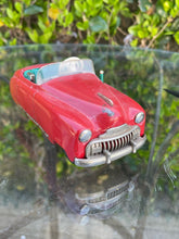 Load image into Gallery viewer, Vintage 1950’s Red Schuco Radio 4012 Convertible Car Tin Toy Windup Western Germany B72