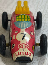 Load image into Gallery viewer, Vtg FORD LOTUS 1960’s Shackman NY Japan Tin Litho Powered WindUp Race Car mint B68