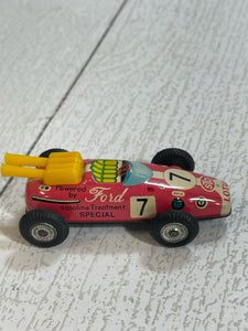 Vtg FORD LOTUS 1960’s Shackman NY Japan Tin Litho Powered WindUp Race Car mint B68