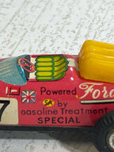 Load image into Gallery viewer, Vtg FORD LOTUS 1960’s Shackman NY Japan Tin Litho Powered WindUp Race Car mint B68