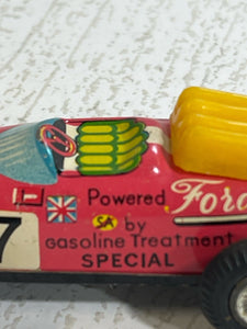 Vtg FORD LOTUS 1960’s Shackman NY Japan Tin Litho Powered WindUp Race Car mint B68