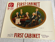 Load image into Gallery viewer, Original Old First Cabinet CIGAR Label - GEORGE WASHINGTON B69