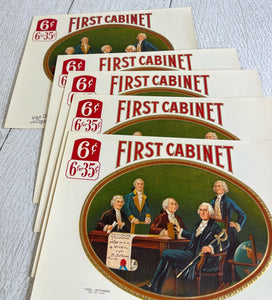 Original Old First Cabinet CIGAR Label - GEORGE WASHINGTON B69