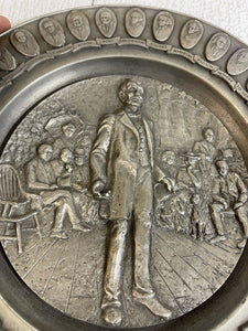 International Silver Co Solid Pewter Plate Abraham Lincoln - Limited Edition