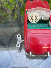 Load image into Gallery viewer, Vintage 1950’s Red Schuco Radio 4012 Convertible Car Tin Toy Windup Western Germany B72