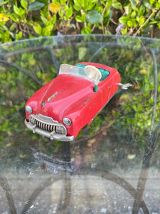 Vintage 1950’s Red Schuco Radio 4012 Convertible Car Tin Toy Windup Western Germany B72