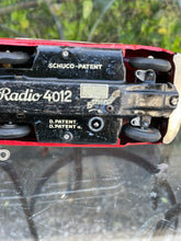 Load image into Gallery viewer, Vintage 1950’s Red Schuco Radio 4012 Convertible Car Tin Toy Windup Western Germany B72