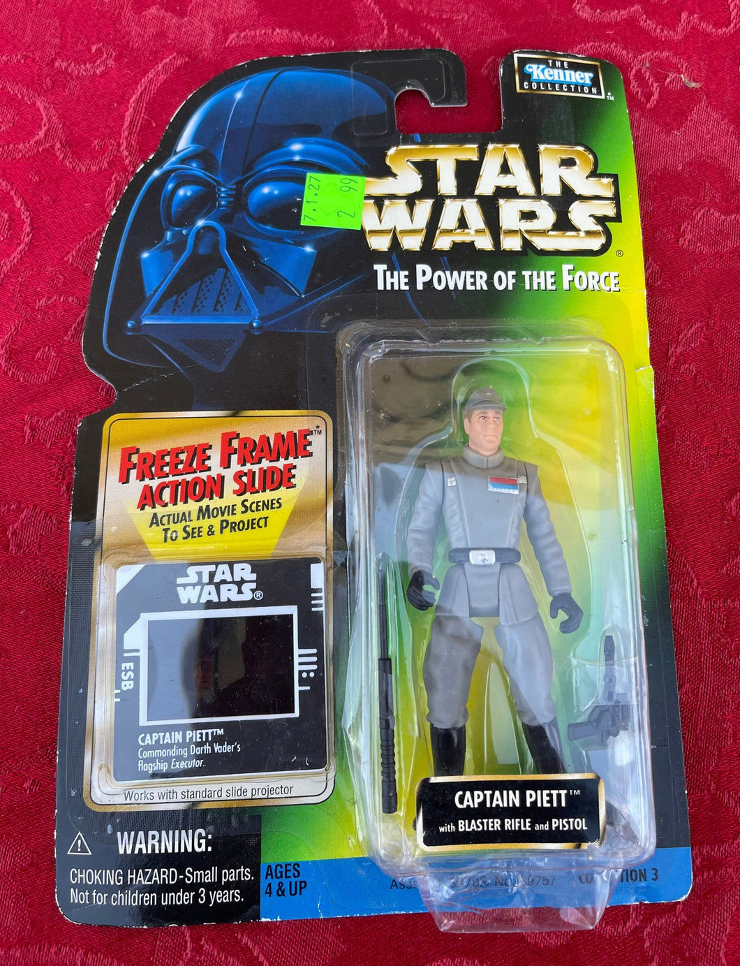 Star Wars Captain Piett w/Blaster Rifle Pistol 1997 NIB Kenner