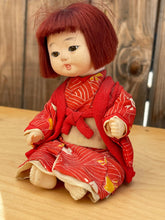 Load image into Gallery viewer, Vintage Gofun Japanese Doll with glass eyes
