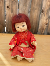 Load image into Gallery viewer, Vintage Gofun Japanese Doll with glass eyes