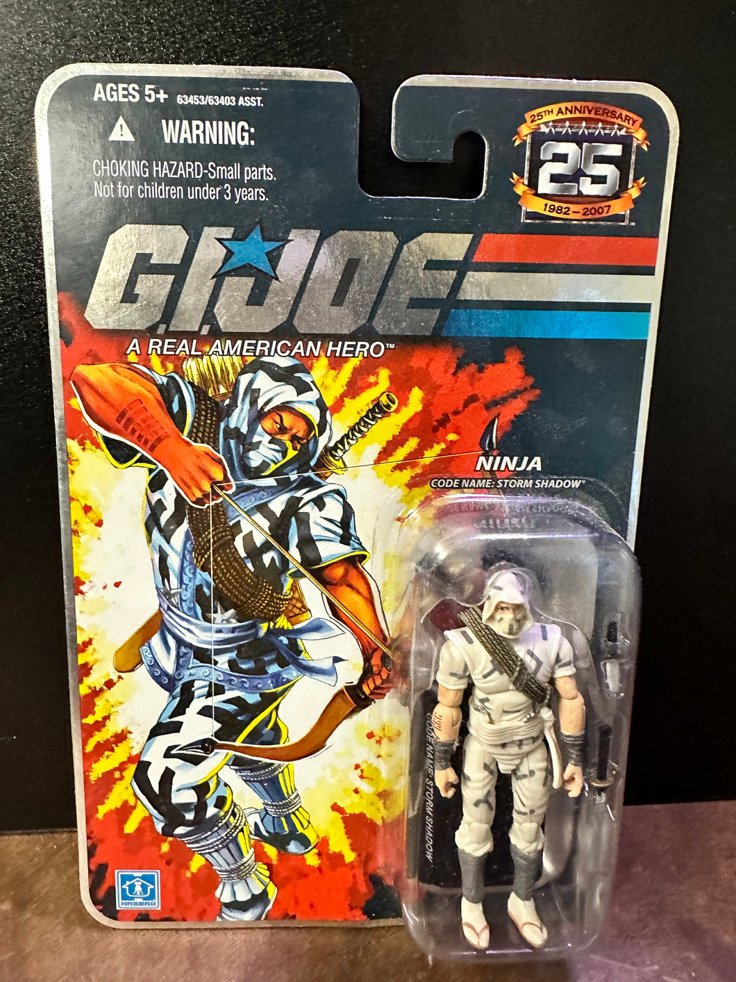 G.I. Joe 25th Anniversary: Ninja (Storm Shadow) Sealed 2007 Foil